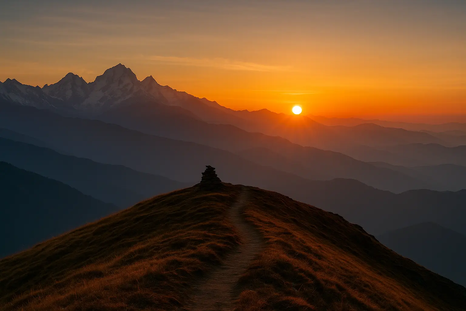 Sunrise trek on Gulabi Kantha ridge
